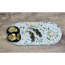 Plateau à bijoux en terrazzo